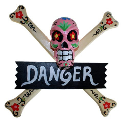 Skulls Warning Sign - DANGER