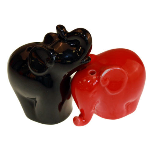 Salt & Pepper - Black and Red Elephants