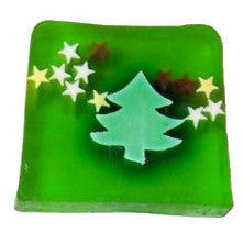 Christmas Trees & Stars Soap - 115g Slice