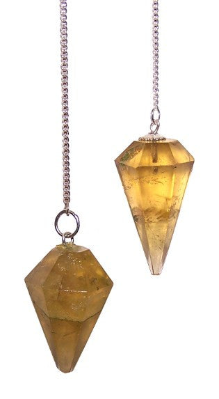 Amber Flourite Pendulum