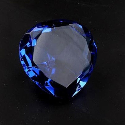 Plain Blue Crystal Heart