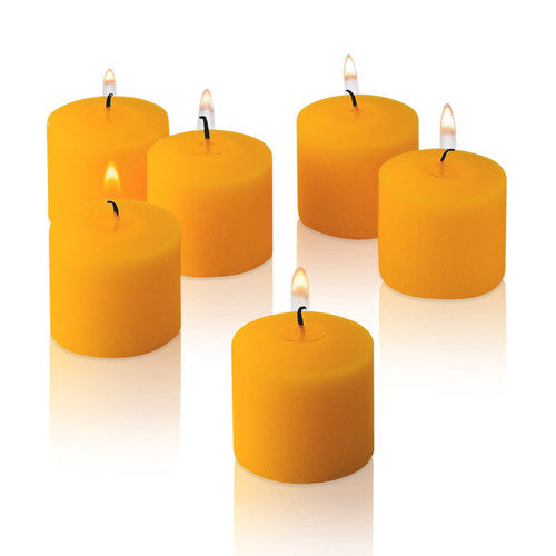 6x Scented Votive Candles - Peach