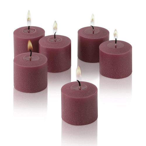 6x Scented Votive Candles - Wild Raspberry