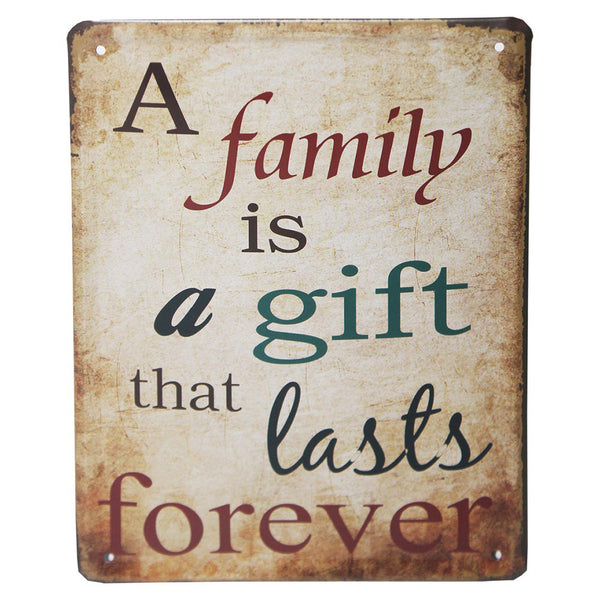 Metal Plaque - A Family is a Gift