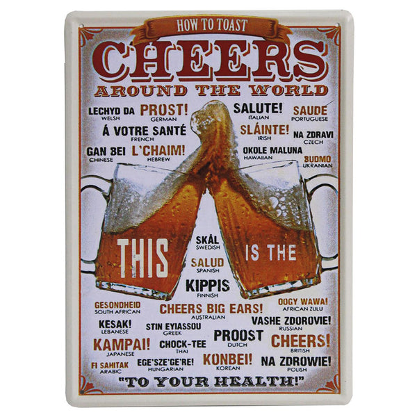 Metal Plaque - How to Say Cheers