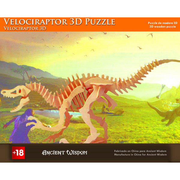 Velociraptor - 3D Wooden Puzzle