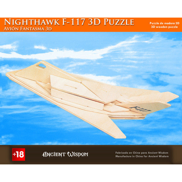 Nighthawk F-117 - 3D Wooden Puzzle