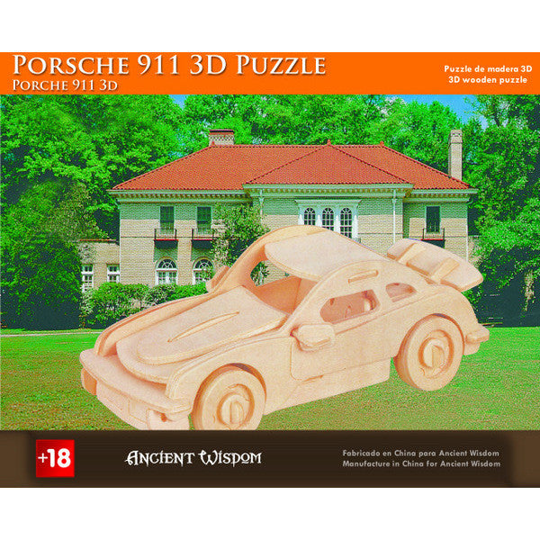 Porsche 911 - 3D Wooden Puzzle