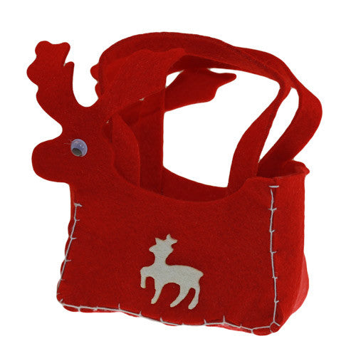Xmas Felt Bag - Red Reindeer