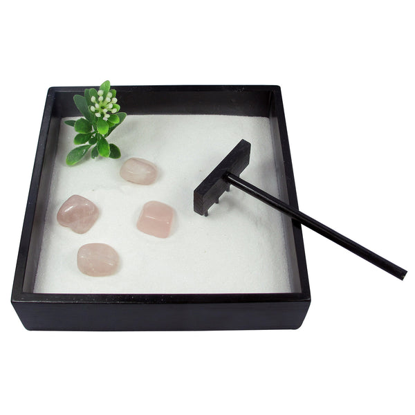 Sml Zen Garden - Rose Quartz Tumblestones