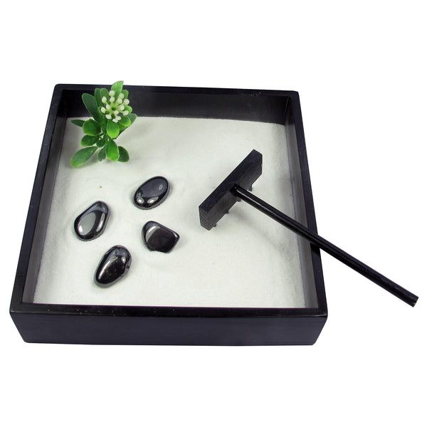 Sml Zen Garden - Hematite Tumblestones